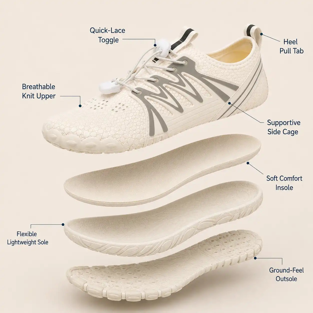Physio Pro - Orthopedic Pain-Free & Anti-Slip Barefoot Shoe (Unisex)