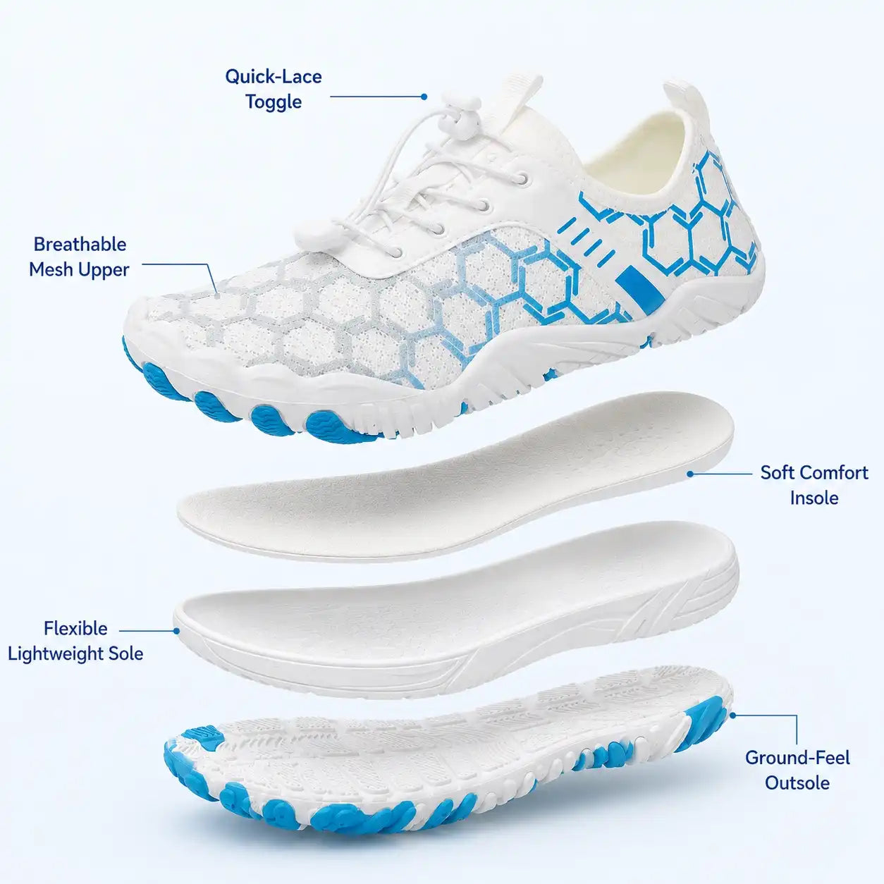 Physio Grip - Ultra-Stretch & Anti-Slip Barefoot Shoe (Unisex)